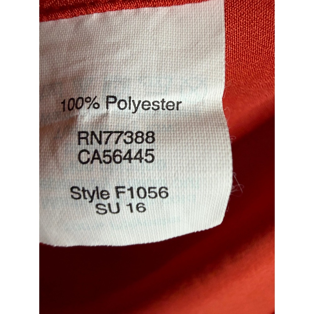 J.Crew Red Scoop Neck Short Sleeve Blouse F1056 Size 12 - Picture 4 of 5